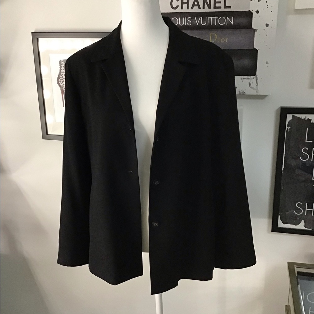 Rafaella Lined Black  Blazer Size 12